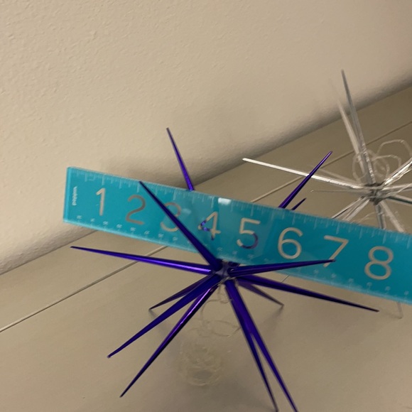 🛍️ 3 Purple 2 Silver Star Hanging Decorations - Picture 4 of 5